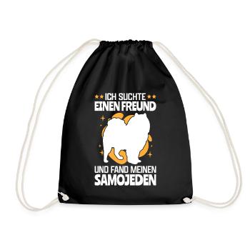 Ich fand meinen Samojede Schlittenhund - Turnbeutel - Schwarz - Vorne