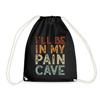 I'll Be In My Paincave Triathlon - Drawstring Bag - black - Front