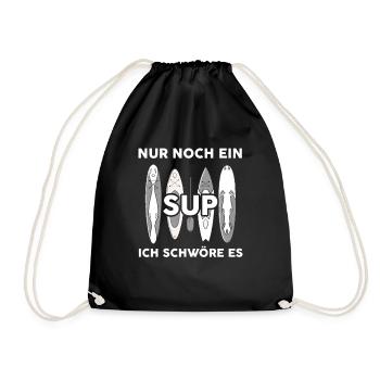 Nur Noch Ein SUP Ich Schwöre Es Stand Up Paddel - Turnbeutel - Schwarz - Vorne