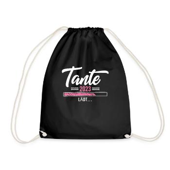 Tante 2023 lädt - Turnbeutel - Schwarz - Vorne