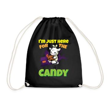 I'm Just Here For The Candy Scary Halloween Beast - Turnbeutel - Schwarz - Vorne