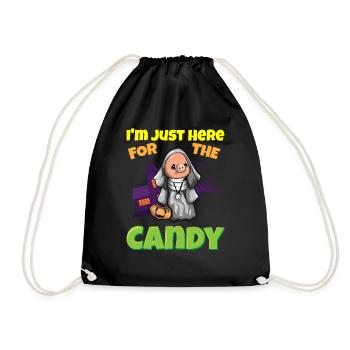 I'm Just Here For The Candy Scary Halloween Beast - Turnbeutel - Schwarz - Vorne