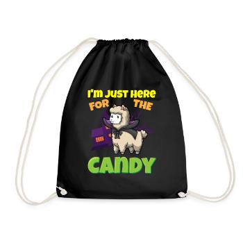 I'm Just Here For The Candy Scary Halloween Beast - Turnbeutel - Schwarz - Vorne