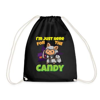 I'm Just Here For The Candy Scary Halloween Beast - Turnbeutel - Schwarz - Vorne
