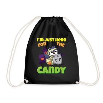 I'm Just Here For The Candy Scary Halloween Beast - Turnbeutel - Schwarz - Vorne