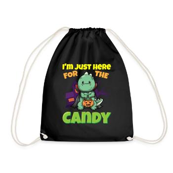 I'm Just Here For The Candy Scary Halloween Beast - Turnbeutel - Schwarz - Vorne