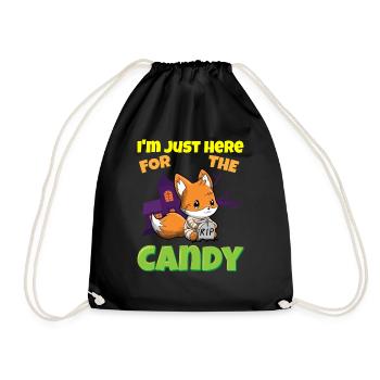 I'm Just Here For The Candy Scary Halloween Beast - Turnbeutel - Schwarz - Vorne