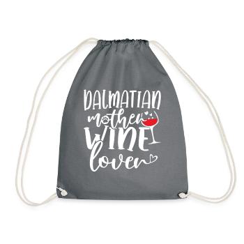 Wine Lover DALMATIAN Mother - Drawstring Bag - grey - Front