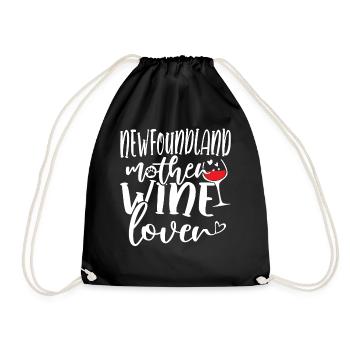 Wine Lover NEWFOUNDLAND Mother - Turnbeutel - Schwarz - Vorne