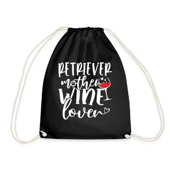 Wine Lover RETRIEVER Mother - Turnbeutel - Schwarz - Vorne