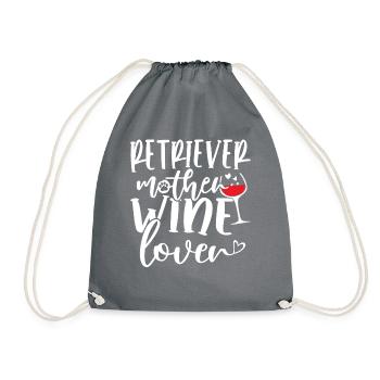 Wine Lover RETRIEVER Mother - Drawstring Bag - grey - Front