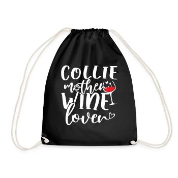 Wine Lover COLLIE Mother - Turnbeutel - Schwarz - Vorne