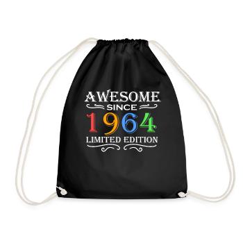 1964 - Born 1964 - Drawstring Bag - black - Front