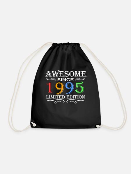 1995 - Born 1995 - Drawstring Bag - black