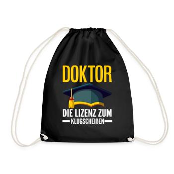 Doktortitel Abschluss - Turnbeutel - Schwarz - Vorne