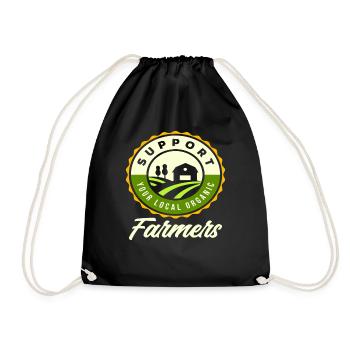 Agriculteur Agriculteur biologique local - Sac de sport léger - noir - Devant