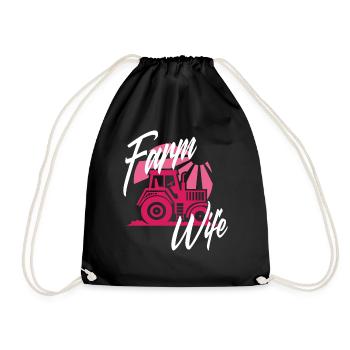 Farmer Farmer Farmer Wife - Drawstring Bag - black - Front