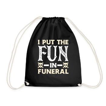 Funny undertaker saying - Drawstring Bag - black - Front