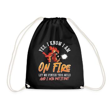 Soudeur Je suis en feu Laissez-moi finir le soudage de soudure - Sac de sport léger - noir - Devant