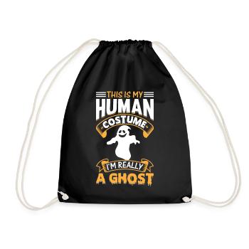 Fantôme d’Halloween C’est mon costume humain Je suis Reall - Sac de sport léger - noir - Devant