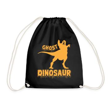 Halloween Ghost Dinosaur I Funny Halloween Ghost D - Turnbeutel - Schwarz - Vorne