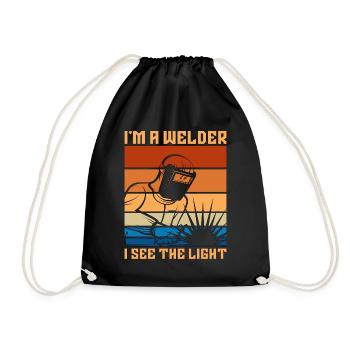 Je suis soudeur Je vois la soudure légère soudure rétro - Sac de sport léger - noir - Devant