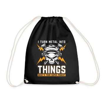 Welder Turn Metal Into Welding Career Weld Iron - Sac de sport léger - noir - Devant