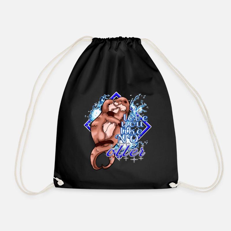 i love you like no otter Design - Turnbeutel - Schwarz