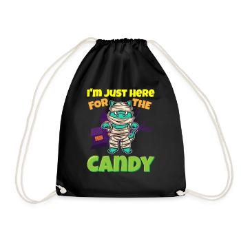 I'm Just Here For The Candy Scary Halloween Beast - Turnbeutel - Schwarz - Vorne