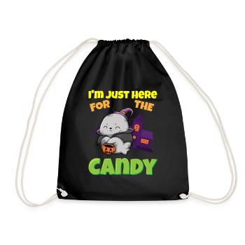 I'm Just Here For The Candy Scary Halloween Beast - Turnbeutel - Schwarz - Vorne