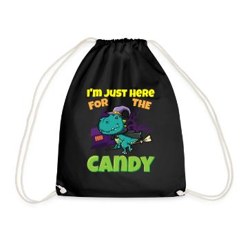 I'm Just Here For The Candy Scary Halloween Beast - Turnbeutel - Schwarz - Vorne
