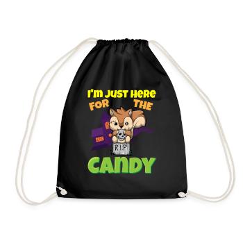 I'm Just Here For The Candy Scary Halloween Beast - Turnbeutel - Schwarz - Vorne