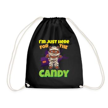 I'm Just Here For The Candy Scary Halloween Beast - Turnbeutel - Schwarz - Vorne