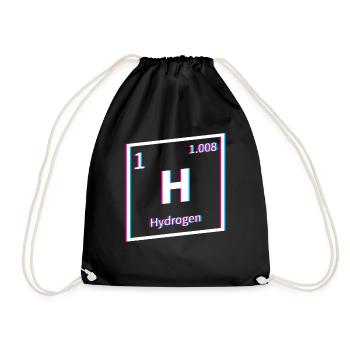 Hydrogen Energy Hydrogen Element - Drawstring Bag - black - Front