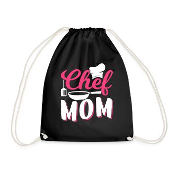 Cook Mama Cook Cooking Mother - Drawstring Bag - black - Front