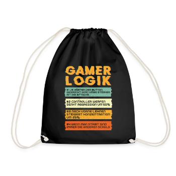 Jeu logique de joueur - Sac de sport léger - noir - Devant