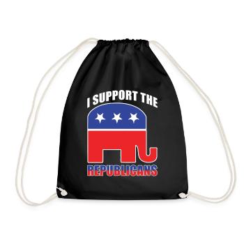 Republican Usa Support - Drawstring Bag - black - Front