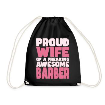 Fière épouse d’un sacré bon coiffeur - Sac de sport léger - noir - Devant