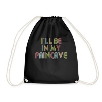 I'll Be In My Paincave Triathlon - Drawstring Bag - black - Front