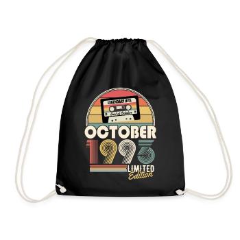 Octobre 1993 Vintage Cadeau d’anniversaire - Sac de sport léger - noir - Devant