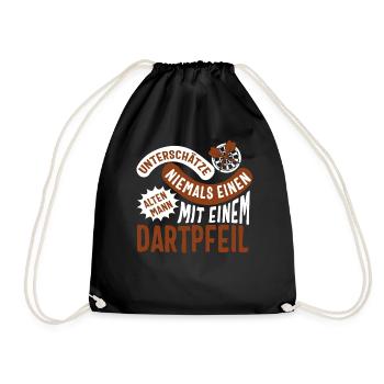 Unterschätze niemals einen alten Mann mit einem - Drawstring Bag - black - Front