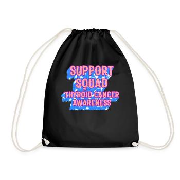 Chemise de sensibilisation au cancer de la thyroïde, escouade de soutien - Sac de sport léger - noir - Devant