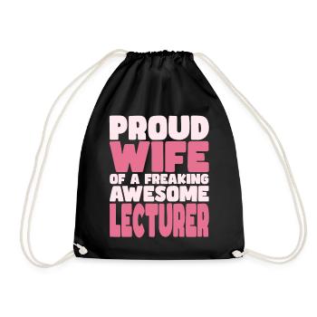 Fière épouse d’un sacré bon conférencier - Sac de sport léger - noir - Devant