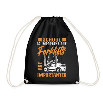 Certified Forklift Truck Operator - Drawstring Bag - black - Front