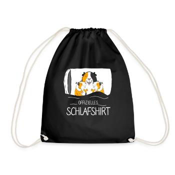 Offizielles Schlafshirt Hamster - Turnbeutel - Schwarz - Vorne