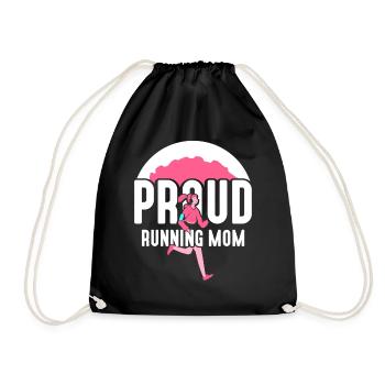 Fière coureuse Maman Jogging Running Mother - Sac de sport léger - noir - Devant