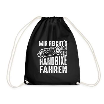 Mir Reichts Ich Geh Handbike Fahren - Turnbeutel - Schwarz - Vorne