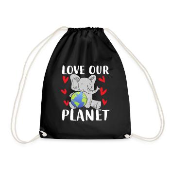 Aimez notre planète Elephant Earth - Sac de sport léger - noir - Devant