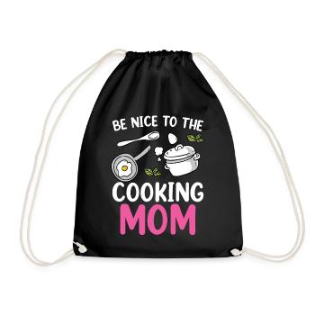 Soyez gentil avec la maman cuisinière cuisinière cuisine maman - Sac de sport léger - noir - Devant