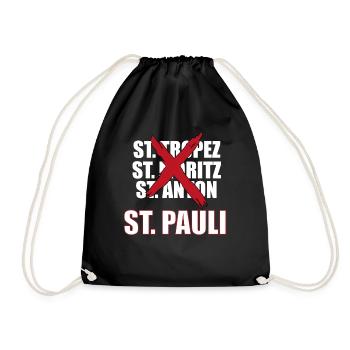 St Paulianer Hamburg Kiez St Pauli Fan - Drawstring Bag - black - Front